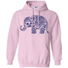 CUTE ANIMALS - Navy Blue Vintage Paisley Elephant Illustration T Shirt & Hoodie (1)